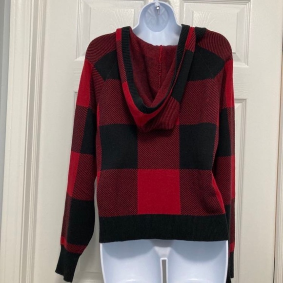 Westport Hooded Sweater Deep Red & Black Size Medium - Picture 2 of 5